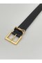 Acıkahve Square Gold Buckle Women's Belt. Jacket Belt, Dress Belt, Trouser Belt, Shirt Belt - 5