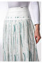 Premium Wide Corset Pleated Digital Print Crinkled Chiffon Midi Skirt (85CM) Length - 5