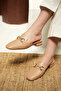 Sangi Nude Buckle Detailed Women's Slippers - 2