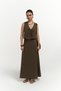 Orsha Khaki Vest Skirt Suit - 4
