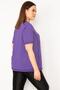 Women's Plus Size Purple Collar Bias Sports Blouse 65n32945 - 4
