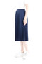 Knee Length Pleated Elastic Waist Skirt