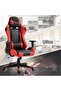 Trbo Adjustable Height and Back Ergonomic Soft Foam Gaming Chair Red Black - 2