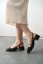 Women's Maste Pearl Low Heel Shoes - Black-Patent - 7