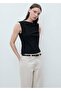 Asymmetrical Draped Strap Blouse - 7