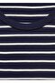 Striped Cotton T-Shirt with Low-Cut Collar - 7