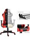 Trbo Adjustable Height and Back Ergonomic Soft Foam Gaming Chair Red Black - 6