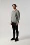 Polo Neck Buttoned Gray Cotton Knitwear 9054-05 - 4