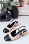 Balance Mascaret Detailed Open Back Square Toe Helmet Women's Mary Jane Short Block Heeled Shoes - 4
