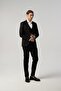 Slim Fit Black Suit Pants Vest Jacket 8012-442