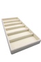 Domestic Production Lefkoşa Model Suede Fabric Cream Color 38 Cm / 19 Cm Glasses Display Drawer Stand - 4