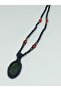 Mossy Agate Natural Stone Handmade Macrame Ethnic Necklace No 12 - 2