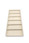 Domestic Production Lefkoşa Model Suede Fabric Cream Color 38 Cm / 19 Cm Glasses Display Drawer Stand - 3