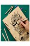A3 Kraft Sketchbook Spiral 50 Sheets Charcoal Drawing Set Dough Eraser Fatih Graded Pencil Hobby - 7