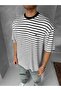 Striped Oversize Unisex Tshirt - 3