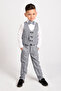 Boys' Tuxedo Suit Set with Vest and Bow Tie - 4