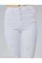 Beautiful White Laser Detailed High Waist Skinny Jeans