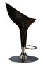 Set Of 2 Gloss Adjustable Height Round Swivel Scoop Bar Chairs High Back Black - 5