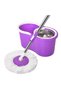 Easy Spin Wheeled Mop and Bucket with 360 Degree Rotating Stainless Steel Bucket for Home Floor Cleaning Blue