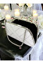 Ecru Gold Color Pearl Chain Handle Women's Evening Dress Bag Graduation Wedding Engagement - 4