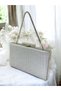 Silver Gray Lamé Non-Shedding Glittery Evening Dress Clutch 2026 Fashion Bag Stone Detailed Stylish Women's Night Wedding Engagement