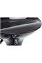Set Of 2 Glossy Adjustable Height Round Swivel Scoop Bar Chairs Low Back Black - 5