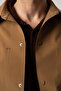 Laser Cut Seamless Bag Pocket Seasonal Thin Camel Coat 4150-06 - 5