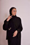 حجاب أسود مطرز بحروفك A