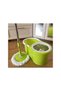 Easy Spin Wheeled Mop and Bucket with 360 Degree Rotating Stainless Steel Bucket for Home Floor Cleaning Green