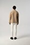 Laser Cut Seamless Bag Pocket Seasonal Thin Beige Coat 4150-05 - 3