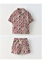 Boy's Linen Shirt Shorts Bottom Top Set - 3