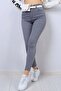 Wild Skinny Leg Gray Lycra High Waist Skinny Jeans - 5