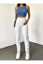 Lucy Boyfriend White Mom High Waist Lycra Jeans Pants - 3