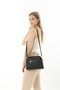 Black Business Style 3 Pocket Lined Leather Bag - 5