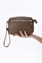 حقيبة جلدية بنية صغيرة للجنسين مكونة من 3 أقسام - 6