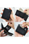 Marseille Carbon Zippered Genuine Leather Wallet with Mirror Elastic Rfid Protection Men Women - 4
