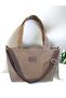 Crossbody Shoulder Bag - Brown Waxed Canvas Medium Size Satchel Bag