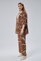 Mooncover Women's Casual Summer Kimono and Loose Pants with Pockets Two-Piece Set – Brown - 5