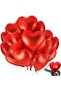 High Quality 46 cm 9 Pieces Shiny Metallic Red Heart Foil Balloon Medium Size 46 cm Heart Balloon