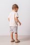 Baby Kids Gray Cotton 2-Piece Shorts Set Trend Fashion Bottom Top Set - 2