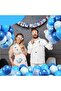 65 Pieces Blue Balloon Set Blue Balloons, for Birthday, Baby Shower, Blue Themed Decorations - 6