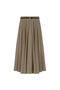 Belted Tight-Fitting Long Skirt Mink