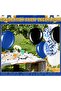 60 Piece Confetti and Metallic Balloon Set in Black, Blue, White Colors - 5
