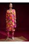Women Orange Floral Printed Kurta with Trousers - 2
