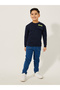 Round Neck Slogan Printed Sweatshirt - 3