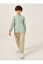Plain Mandarin Collared Shirt with Pocket - 2