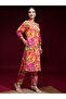 Women Orange Floral Printed Kurta with Trousers - 6