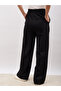High Rise Wide Leg Joggers with Badge Detail - 5