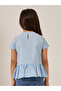 Solid Ruffled Hem Top with Bow Detail - 4