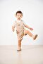 Baby Kids Beige Cotton 2-Piece Romper Set Trend Fashion Bottom Top Set - 3
